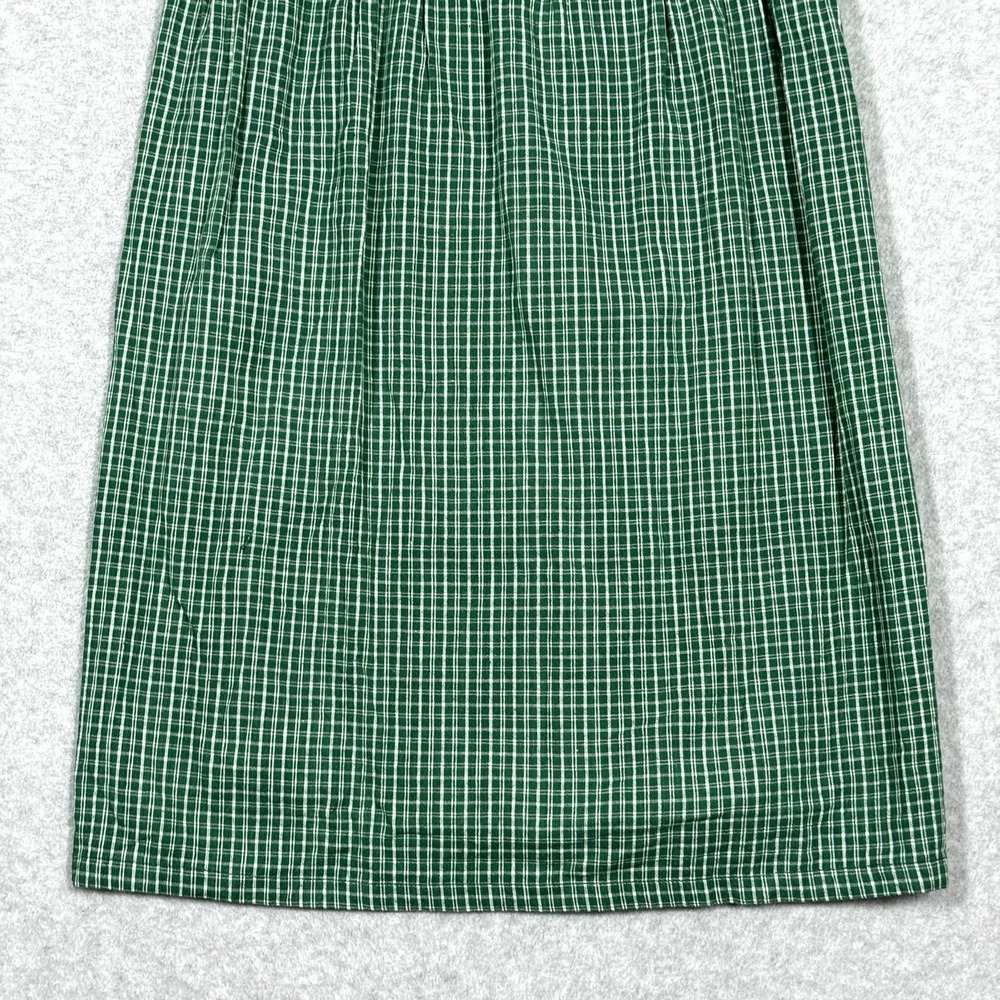 Vintage Handmade Christmas Dress Girls‎ 10 12 Plaid Midi Jumper Santa Cottage - Picture 3 of 10